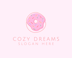 Sprinkled Donut Pastry  logo design