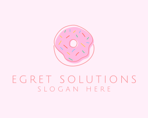 Sprinkled Donut Pastry  logo design