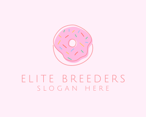 Sprinkled Donut Pastry  logo design