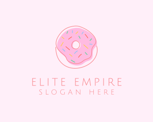 Sprinkled Donut Pastry  logo design