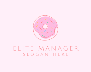 Sprinkled Donut Pastry  logo design