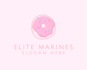 Sprinkled Donut Pastry  logo design