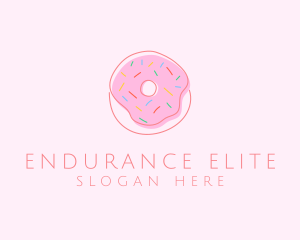 Sprinkled Donut Pastry  logo design