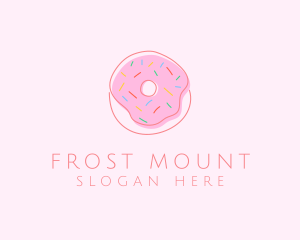 Sprinkled Donut Pastry  logo design