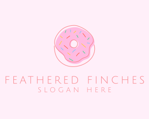 Sprinkled Donut Pastry  logo design