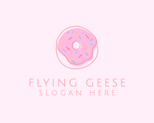 Sprinkled Donut Pastry  logo design