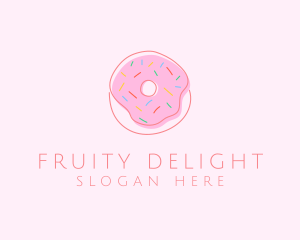 Sprinkled Donut Pastry  logo design