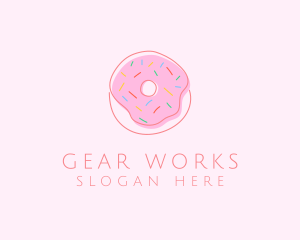 Sprinkled Donut Pastry  logo design