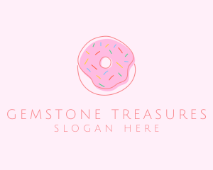 Sprinkled Donut Pastry  logo design