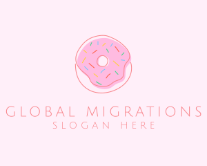 Sprinkled Donut Pastry  logo design