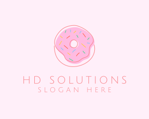 Sprinkled Donut Pastry  logo design