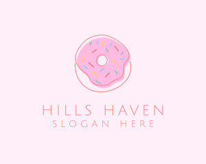 Sprinkled Donut Pastry  logo design