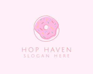 Sprinkled Donut Pastry  logo design