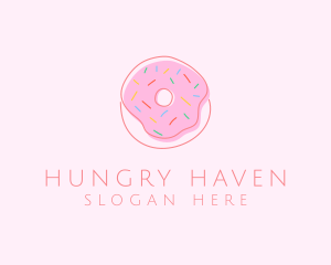 Sprinkled Donut Pastry  logo design