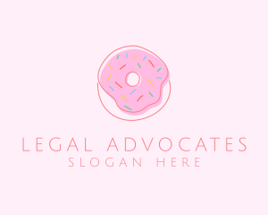 Sprinkled Donut Pastry  logo design