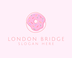 Sprinkled Donut Pastry  logo design