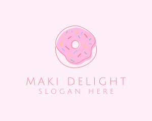 Sprinkled Donut Pastry  logo design