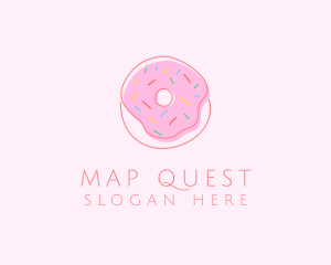 Sprinkled Donut Pastry  logo design