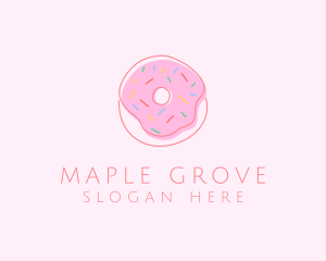 Sprinkled Donut Pastry  logo design