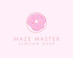 Sprinkled Donut Pastry  logo design