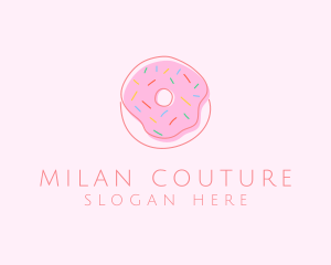 Sprinkled Donut Pastry  logo design