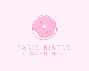 Sprinkled Donut Pastry  logo design