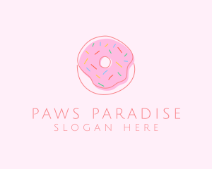 Sprinkled Donut Pastry  logo design