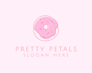 Sprinkled Donut Pastry  logo design