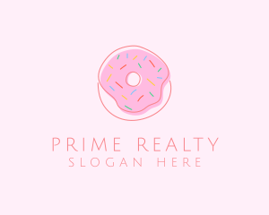 Sprinkled Donut Pastry  logo design