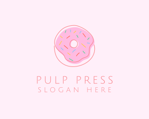 Sprinkled Donut Pastry  logo design