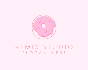 Sprinkled Donut Pastry  logo design