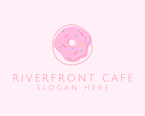 Sprinkled Donut Pastry  logo design