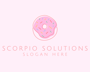 Sprinkled Donut Pastry  logo design