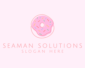 Sprinkled Donut Pastry  logo design