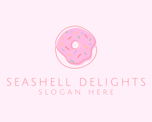 Sprinkled Donut Pastry  logo design