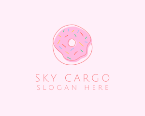 Sprinkled Donut Pastry  logo design