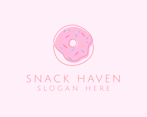 Sprinkled Donut Pastry  logo design