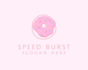 Sprinkled Donut Pastry  logo design