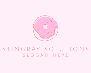 Sprinkled Donut Pastry  logo design