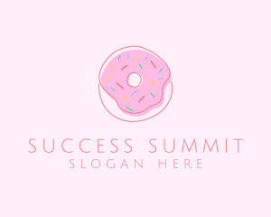 Sprinkled Donut Pastry  logo design