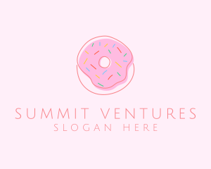 Sprinkled Donut Pastry  logo design