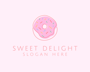 Sprinkled Donut Pastry  logo design