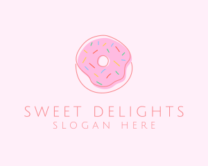 Sprinkled Donut Pastry  logo design