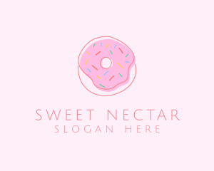 Sprinkled Donut Pastry  logo design