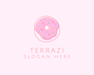 Sprinkled Donut Pastry  logo design