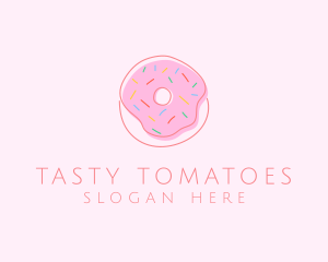 Sprinkled Donut Pastry  logo design