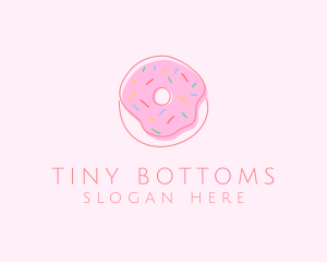 Sprinkled Donut Pastry  logo design