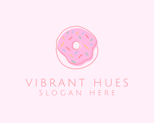 Sprinkled Donut Pastry  logo design