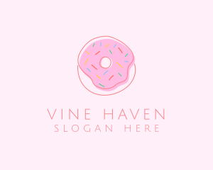 Sprinkled Donut Pastry  logo design