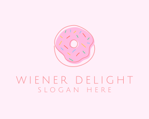 Sprinkled Donut Pastry  logo design